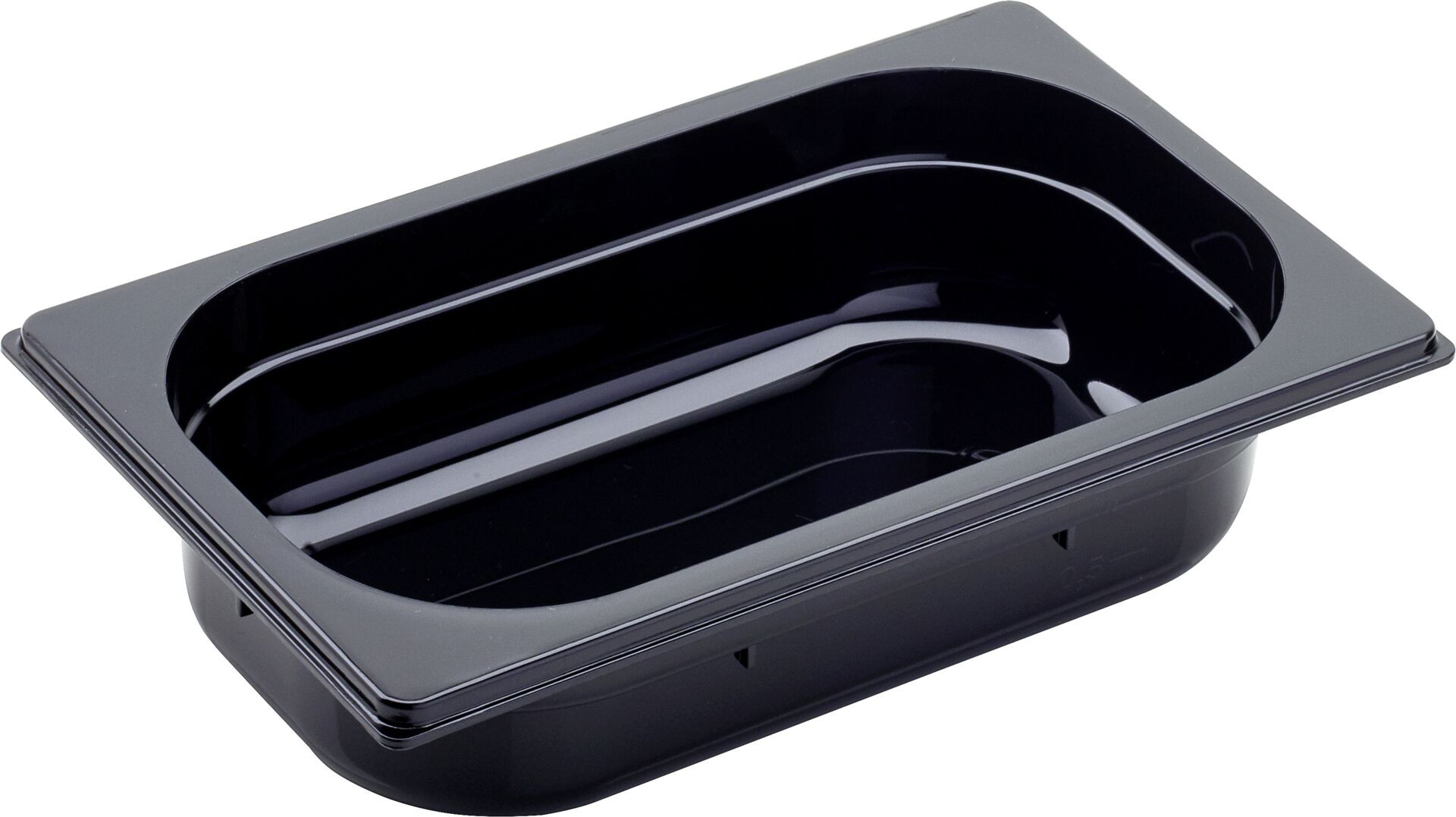 GN Behälter 1/4 Polycarbonat schwarz T: 65mm